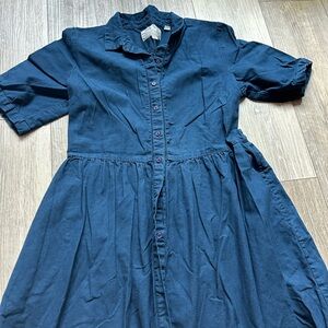 Jack Wills Navy Blue Button-Up Dress